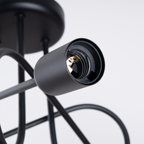 SUPEŁ 3 lámpara de araña negra = 3X E27 bombilla LED 3000K 7W 760lm