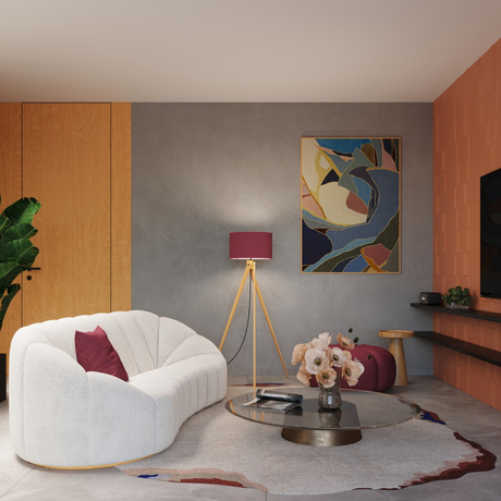 Lámpara de pie NATT burdeos