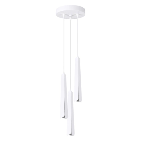 Lámpara colgante PRYSM 3P blanca