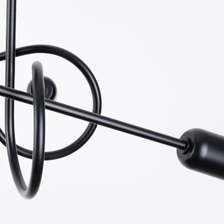 SUPEŁ 5 lámpara de araña negra + 5X bombilla LED E27 3000K 7W 760lm