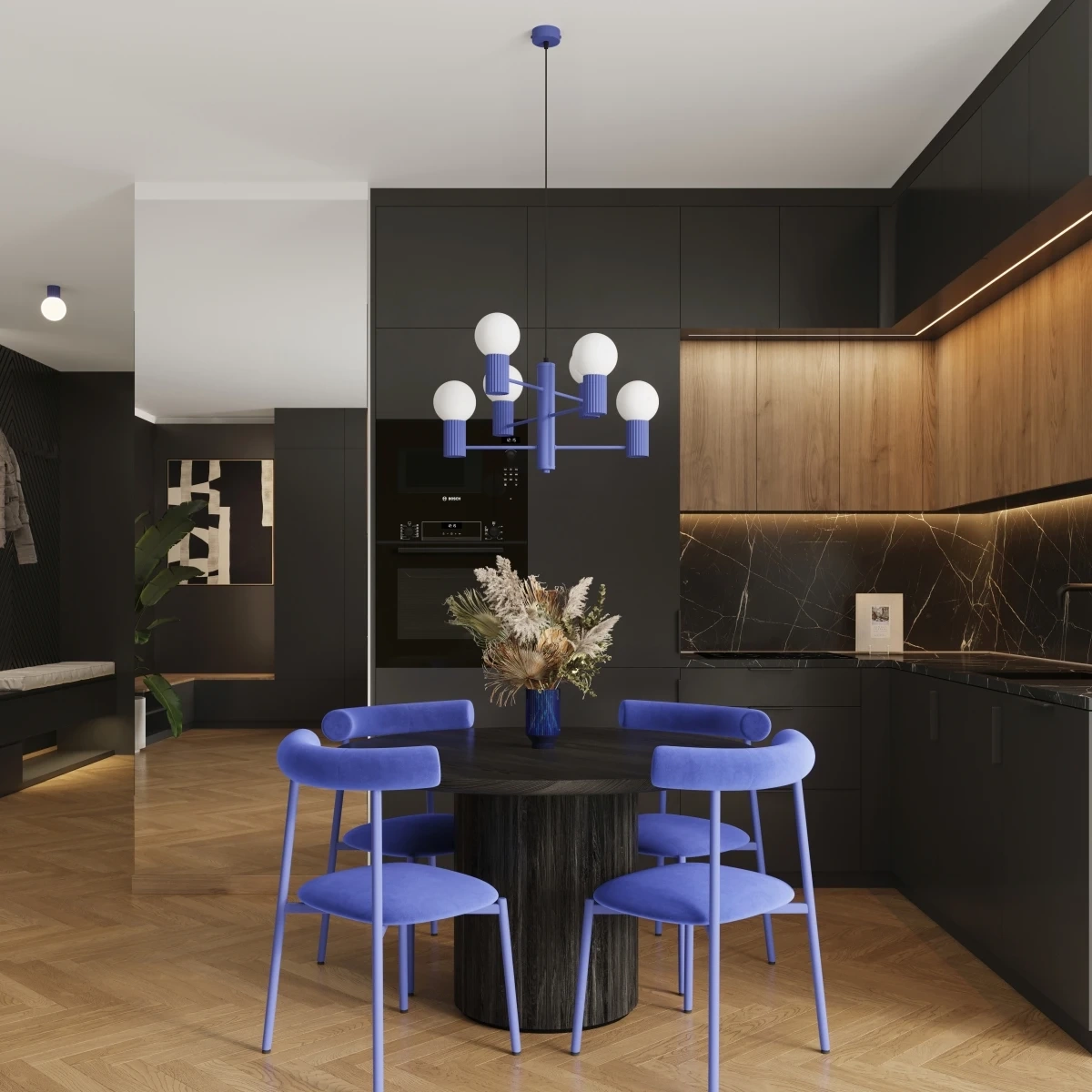 Lámpara HALO 6 azul ultramar