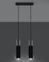 Lámpara colgante BORGIO 2 negra + 2x bombilla LED GU-10 4000K Fría 7W 630lm