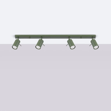 Lámpara de techo RING 4L verde oliva