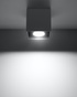 Plafond QUAD 1 antracita + 1x bombilla LED GU-10 3000K Cálida 7W 620lm
