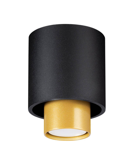 Plafond NESI negro + 1x bombilla LED GU-10 3000K Cálida 7W 510lm