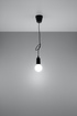 DIEGO 1 lámpara colgante negra + 1x bombilla LED E27 4000K Fría 7,5W 650lm