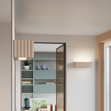 Aplique de cerámica RIGATA taupe