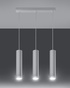 Lámpara LED colgante LAGOS 3 blanca + 3x bombilla LED GU-10 3000K Cálida 7W 620lm