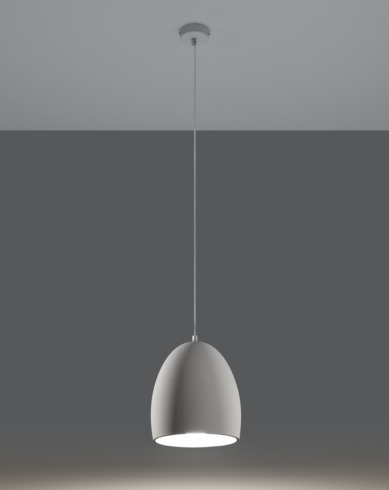 FLAWIUSZ lámpara colgante de cerámica blanco + 1x bombilla LED E27 3000K Cálido 7,5W 620lm