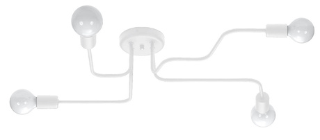 Lámpara de araña HECTOR 4 Blanco + 4x Bombilla LED E27 4000K Fría 7,5W 650lm