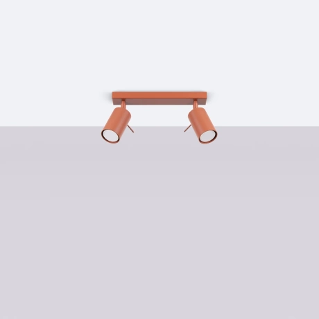 Lámpara de techo RING 2 rojo ocre