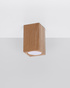 Plafond KEKE 10 roble + 1x bombilla LED GU-10 3000K Cálida 7W 620lm