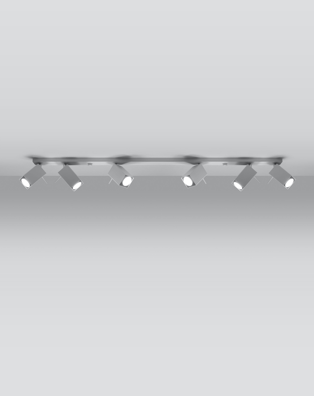 Plafond MERIDA 6L blanco + 6x Bombilla LED GU-10 4000K Fría 7W 630lm