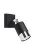 Aplique NERO negro/cromo + 1x bombilla LED GU-10 3000K Cálida 7W 620lm