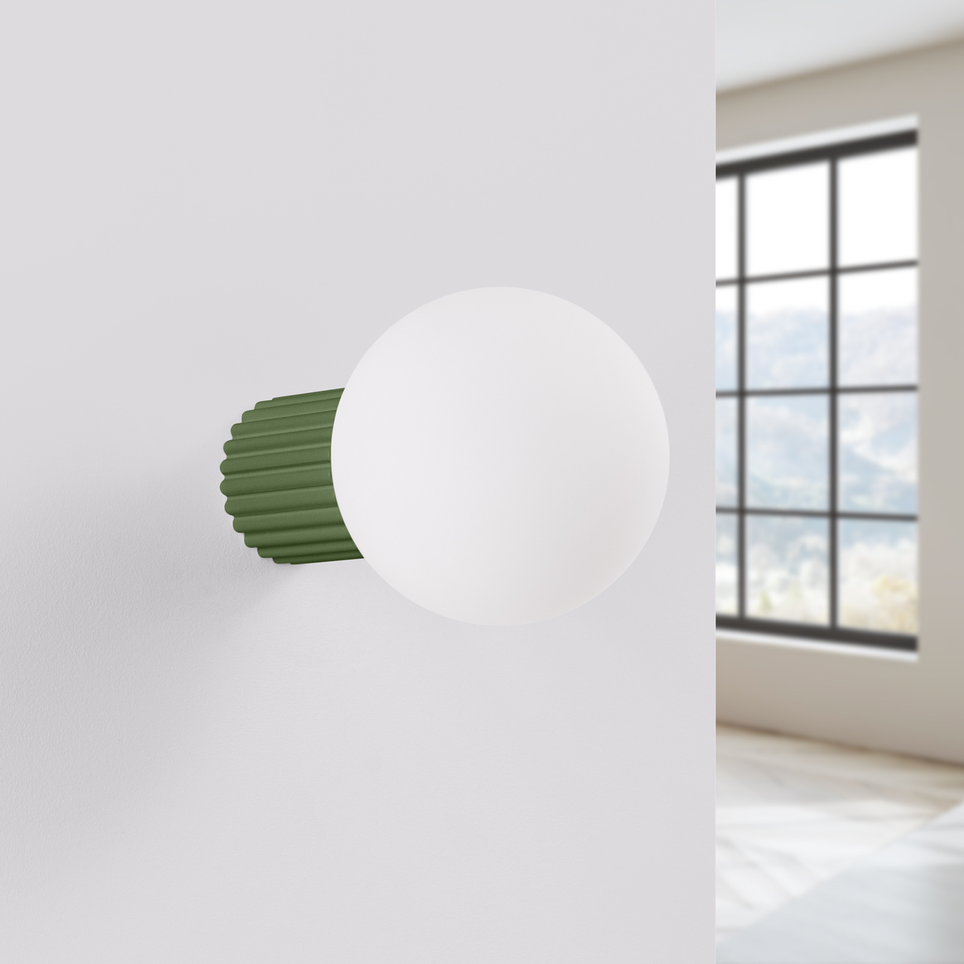 Aplique HALO verde oliva IP44