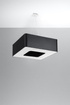URANO 60 lámpara de araña negro + 8x LED bombilla E27 3000K Cálido 7.5W 620lm