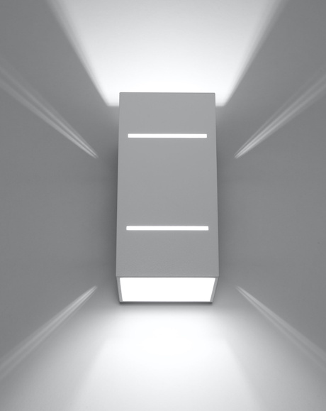 Aplique BLOCCO blanco + 1x bombilla LED G9 4000K Fría 4,5W 530lm