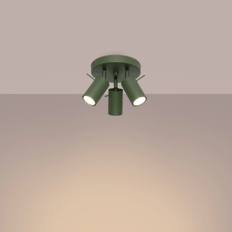 Plafón RING 3P verde oliva