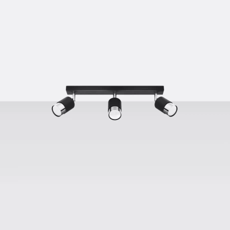 Lámpara de techo NERO 3 negro/cromo