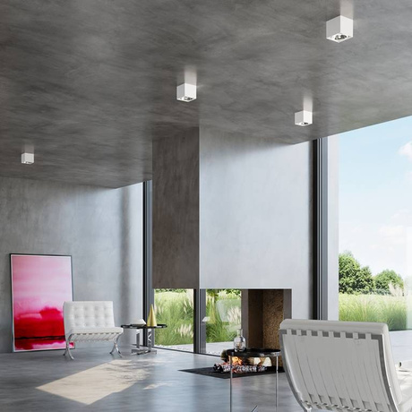 Plafond BLAKE Blanco + 1x Bombilla LED GU10 AR111 4000K FRÍO 10W 850lm