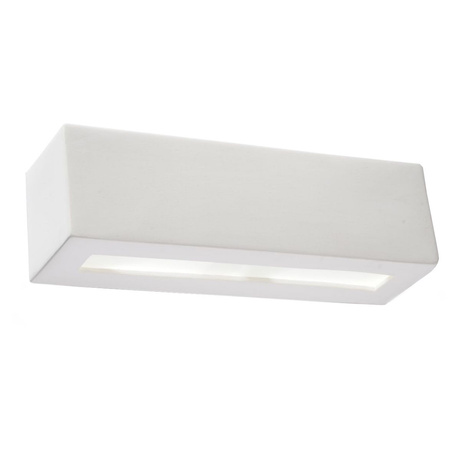 Aplique de cerámica VEGA blanco + 1x bombilla LED E27 3000K Cálida 7,5W 620lm