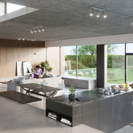 Lámpara de techo MERIDA 3 gris