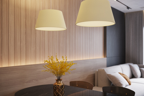 Lámpara CONO 45 blanca + 3 bombillas LED E27 4000K Fría 7,5W 650lm