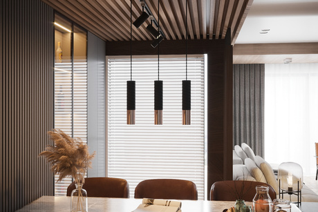 LOOPEZ 2 negro/cobre lámpara colgante + 2x GU-10 3000K Cálido 7W LED bombilla 620lm