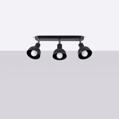Lámpara de techo ELBA 3 negra