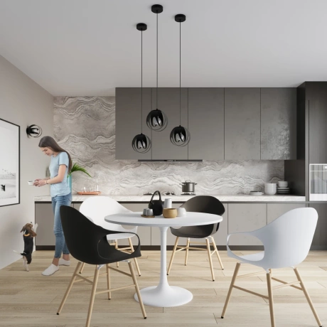 Lámpara colgante TULOS 1 negro