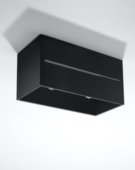 Plafond LOBO MAXI negro + 2x bombilla LED G9 4000K Fría 4,5W 530lm