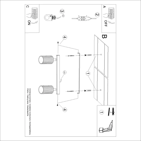 Lámpara de techo KARBON 2 blanca