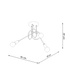 SUPEŁ 3 lámpara de araña cromada + 3X bombilla LED E27 3000K 7W 760lm