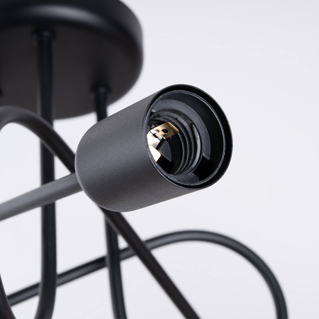 SUPEŁ 3 lámpara de araña negra = 3X E27 bombilla LED 3000K 7W 760lm