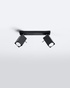 Plafond MERIDA 2 negro + 2x bombilla LED GU-10 3000K Cálido 7W 620lm