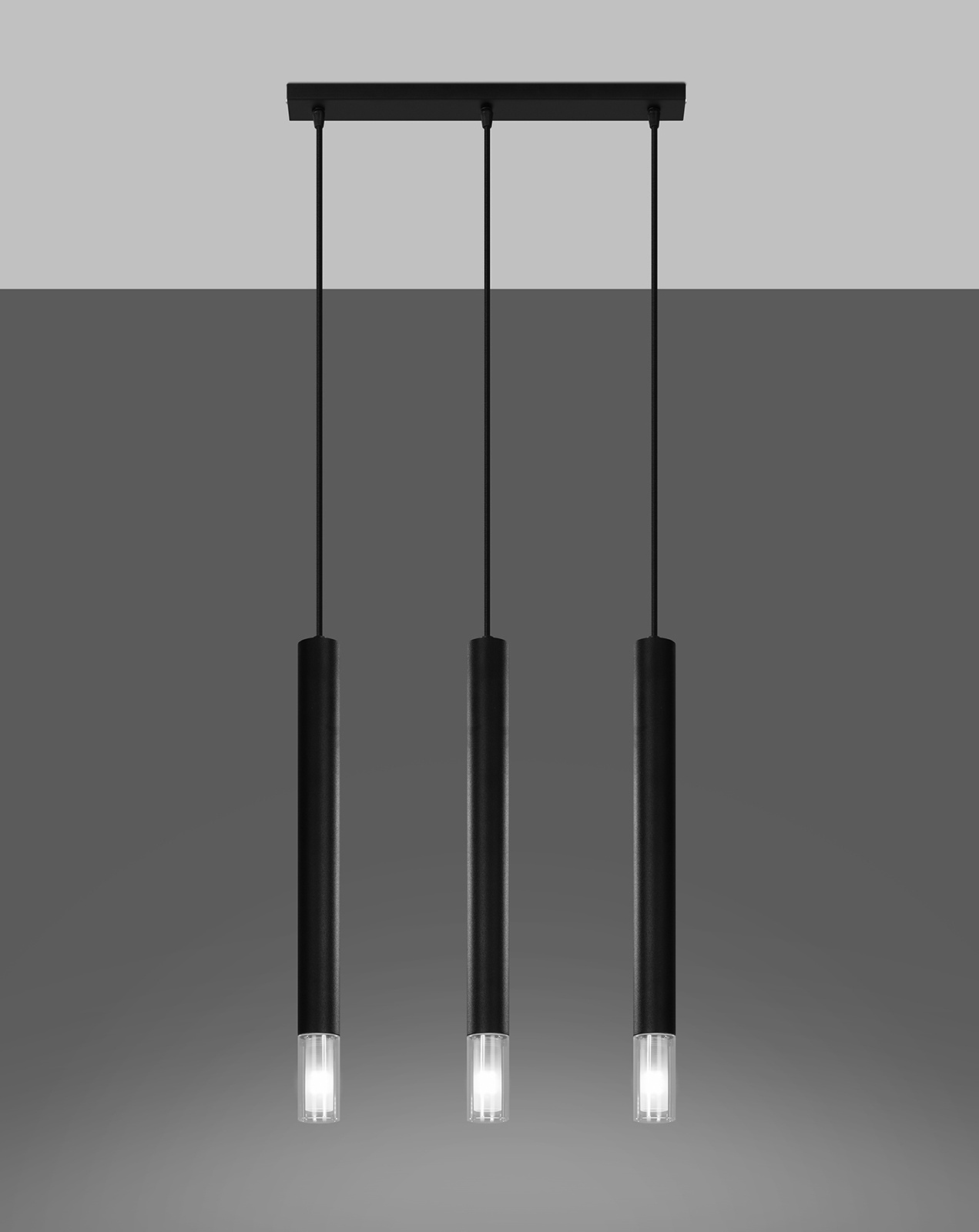 WEZYR 3 lámpara colgante negro + 3x bombilla LED G9 3000K Warm 4,5W 510lm