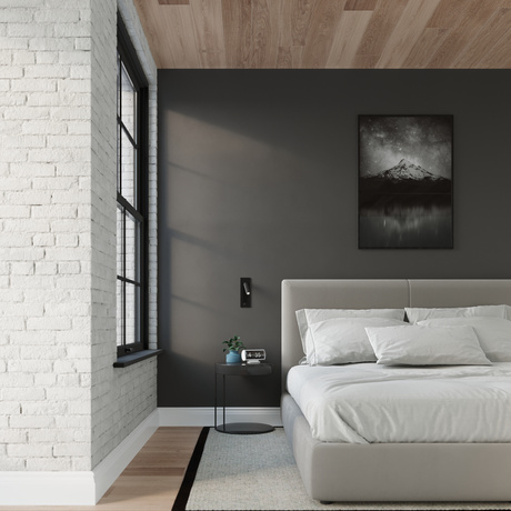 Aplique ENIF negro + 1x bombilla LED G9 4000K Fría 4,5W 530lm