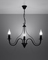 Lámpara de araña MINERWA 3 negra + 3x bombilla LED E14 3000K Cálida 7,5W 620lm