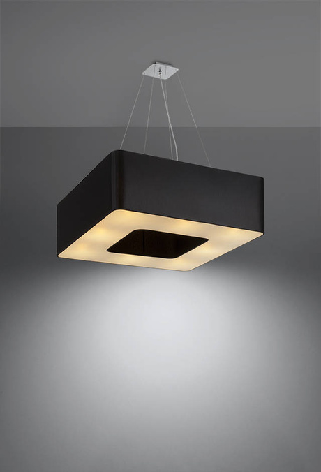 URANO 60 lámpara de araña negro + 8x bombilla LED E27 4000K Fría 7.5W 650lm