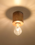 Plafond SALGADO madera natural + 1x bombilla LED E27 3000K Warm 7.5W 620lm