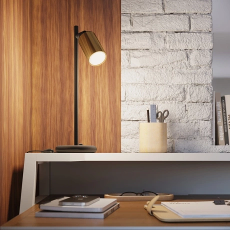 Lámpara de techo WINX 4L negro/oro