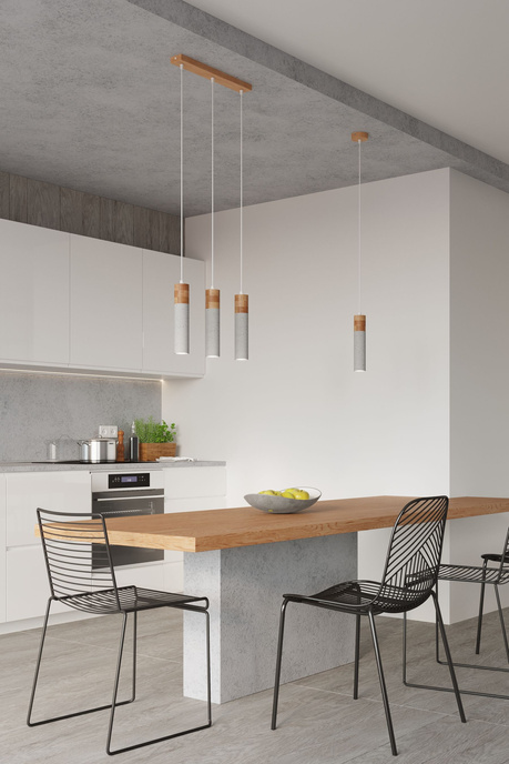 ZANE 2 lámpara colgante gris + 2x GU-10 4000K fría 7W 630lm bombilla LED