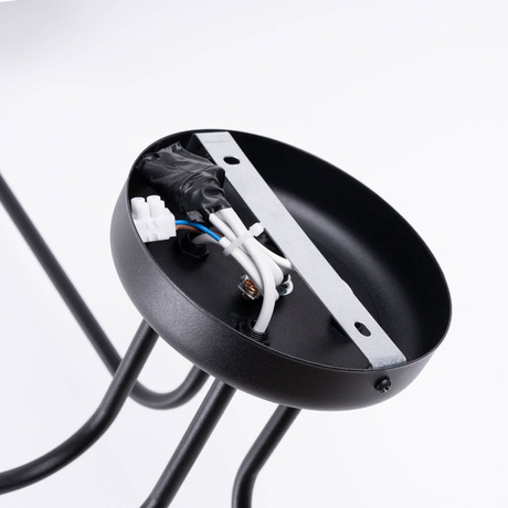 Lámpara de araña VECTOR 4 negra + 4X bombilla LED E27 3000K 7W 760lm