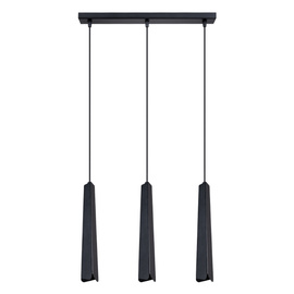 PRYSM Lámpara colgante 3L negra + 3x bombilla LED G9 3000K Cálida 4,5W 450lm