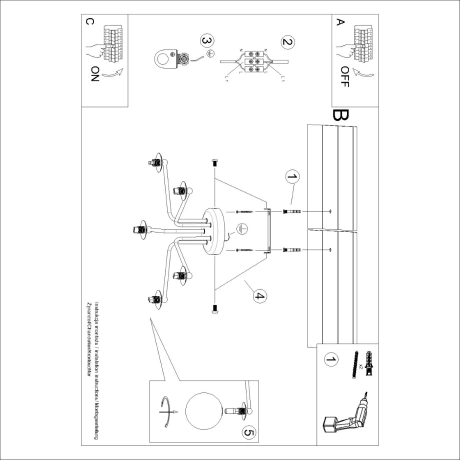 Araña ASTRAL 5 negra