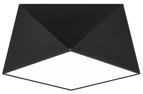 Plafond HEXA 25 NEGRO + 1x bombilla LED E27 3000K Cálida 7,5W 620lm
