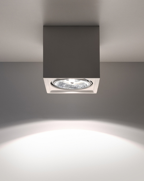 SEIDA cerámica plafond blanco + 1x bombilla LED GU-10 3000K Cálido 7W 620lm