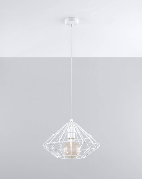 UMBERTO lámpara colgante blanco + 1x bombilla LED E27 4000K Fría 7,5W 650lm