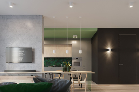 Lámpara colgante ORBIS 1 blanco + 1x bombilla LED GU-10 4000K Fría 7W 630lm