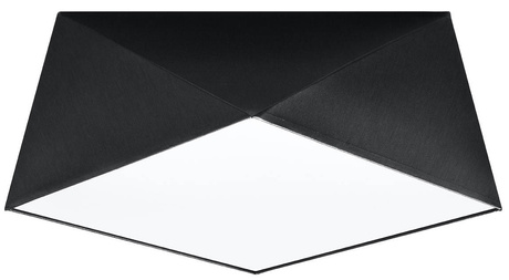 Plafond HEXA 35 NEGRO + 2x bombilla LED E27 3000K Cálida 7,5W 620lm